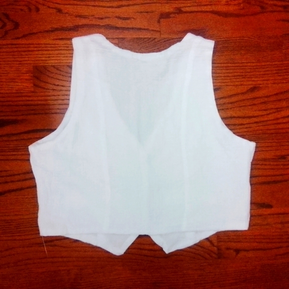 $2/$15 Rachel Paige Size XL White Button Vest - Picture 2 of 4
